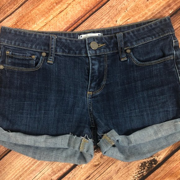 PAIGE JIMMY JIMMY SHORT CUFFED CANDACE WASH DENIM CUTOFF SHORTS 25 - Picture 4 of 9